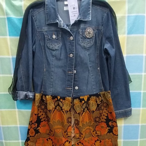 Cato Jackets & Blazers - 2769 Size M Cato Upcycled Jean Jacket, Tunic